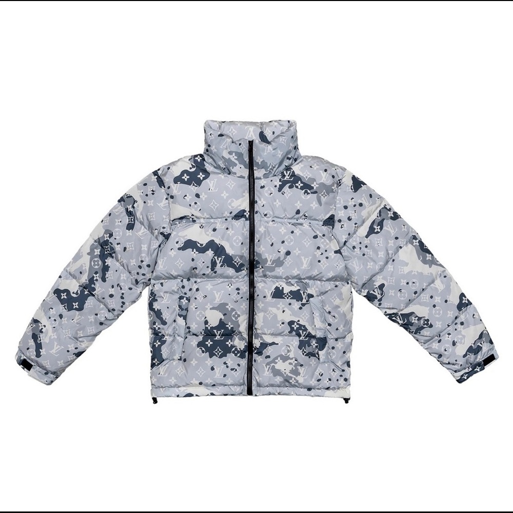 Braves Studios Camo Puffer Jacket “Eggshell” (Large)